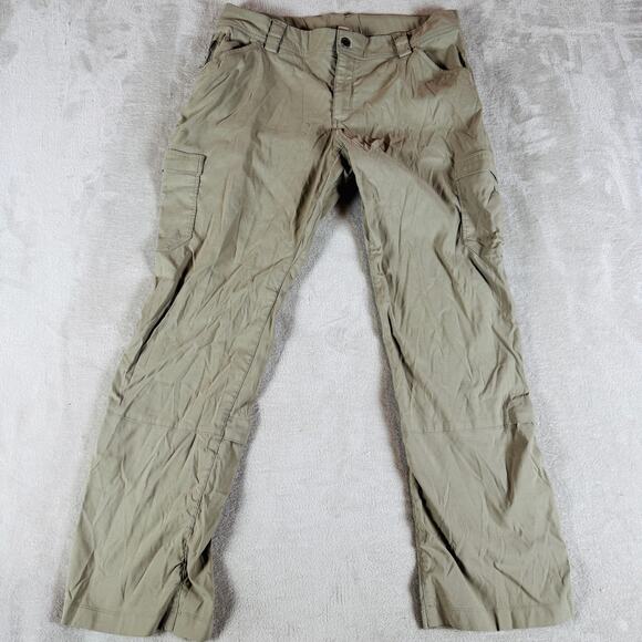 Duluth Trading Co Pants Womens 14 Tan Dry on the Fly Cargo Hiking Outdoor Campin - Picture 1 of 11